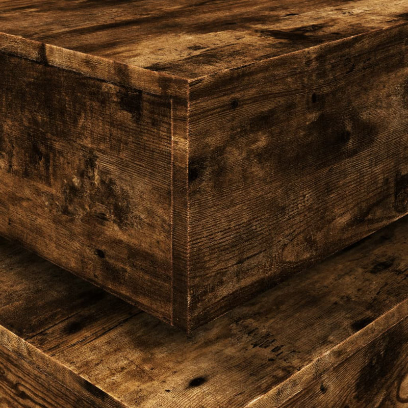 Caylen Block Coffee Table, Smoked Oak