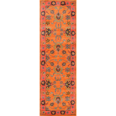 Orange Vibrant Adileh Elegance Area Rug