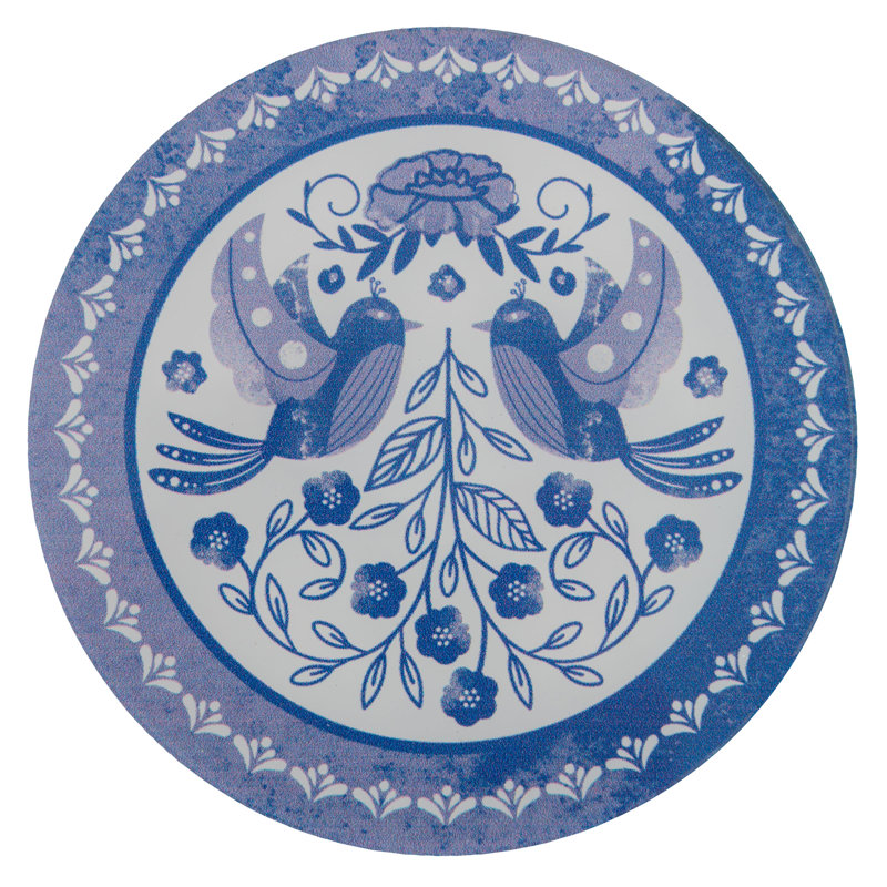 Acrylic Coasters Blue & White