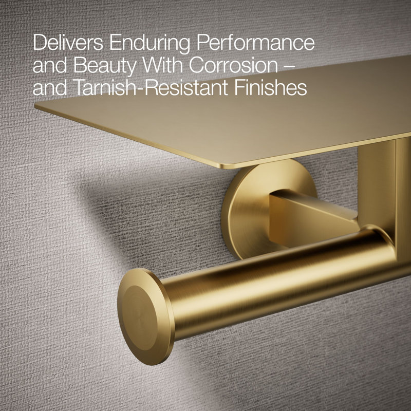 Components™ Covered Double Toilet Tissue Holder, Vibrant Brushed Moderne Brass