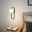 Ensemble de 2 appliques murales Mid-Century noires avec abat-jour en verre blanc