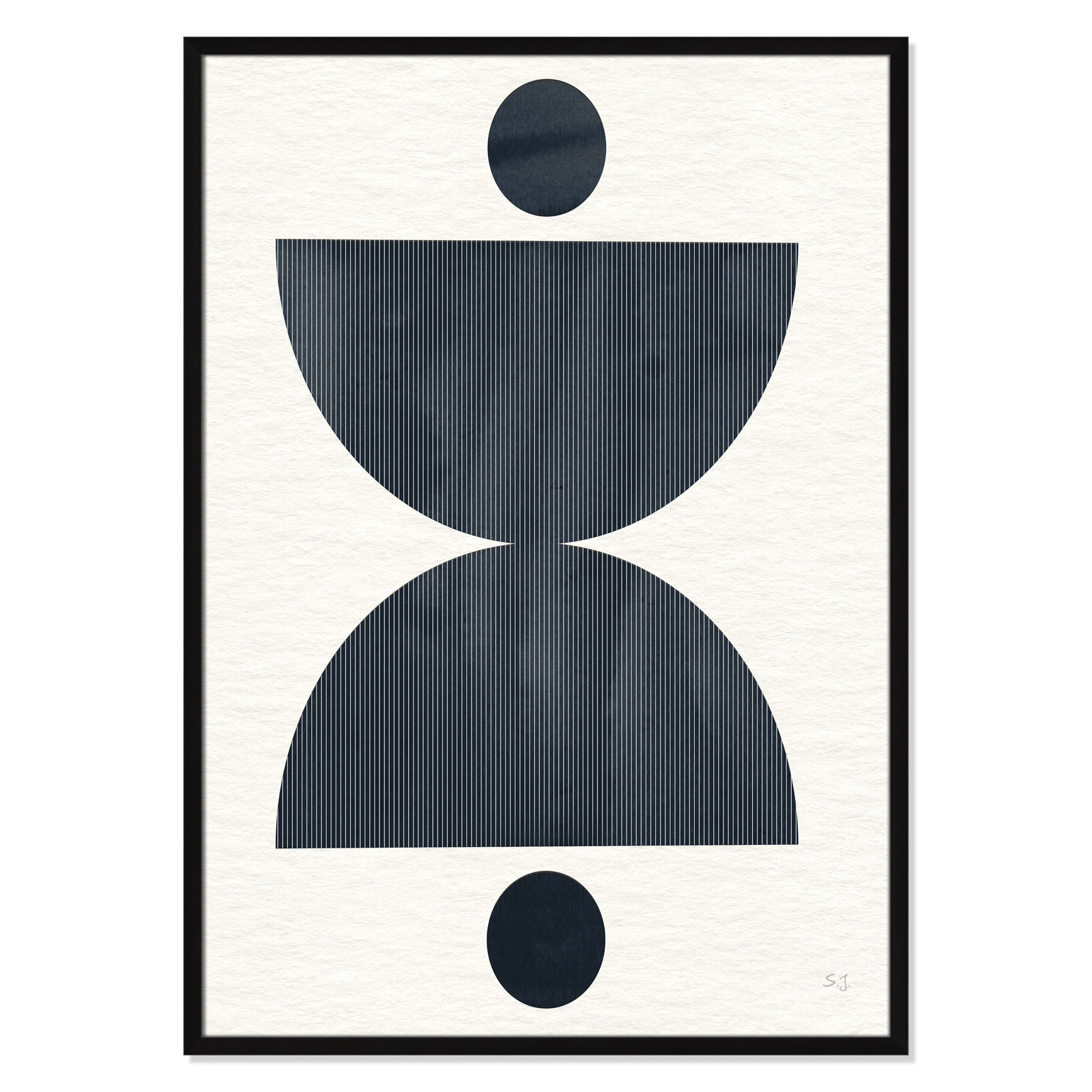Eclipse II Print by Susan Jill, 41.5" H x 29.5" W x 0.75" D, Satin Black Framed