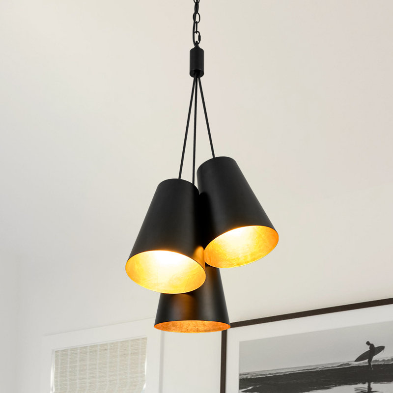 Luminaire suspendu conique 3 lumières