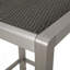 Table de bar d'extérieur en aluminium avec plateau en rotin PE