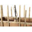 Lustre rustique en bois et métal