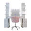 Baby Glow - ensemble de coiffeuse Smart Edition blanc brillant - 2 tiroirs