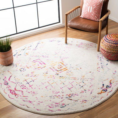 Tapis ivoire / fuchsia surré