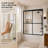59" W x 56" H Double Sliding Semi Frameless Tub Door with Clear Glass-98154817