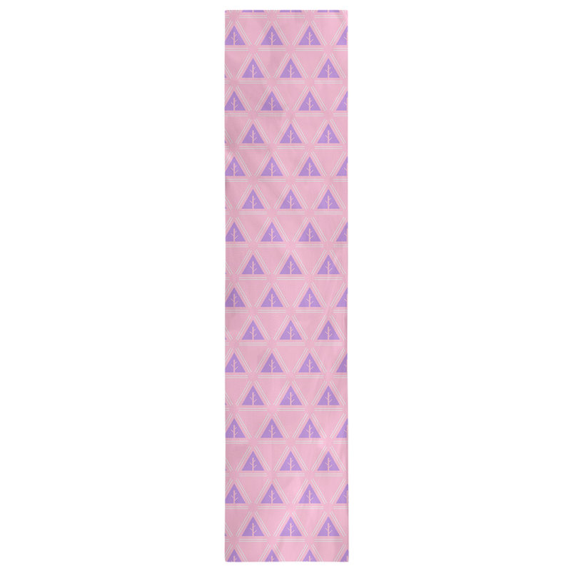 Chemin de table d’arbre minimaliste classic Barbra, 16 po x 90 po, Rose clair / mauve