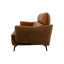 Canapé 3 places en cuir véritable Elik de 78 po avec appui-tête réglable à 2 points et coutures décoratives