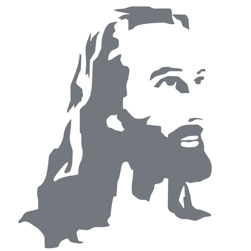 Décalcomanie murale christ jesus, H 24 po x l 19 po x P 0,01 po, Gris orage