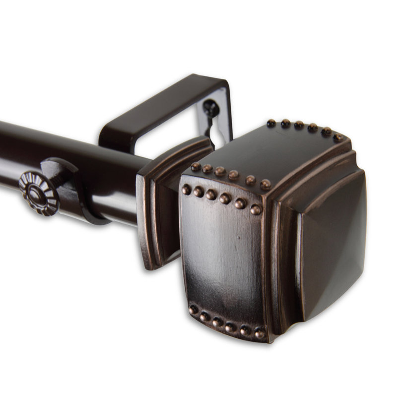 Tringle à rideaux simple Ellenore, 28 po à 48 po, Bronze
