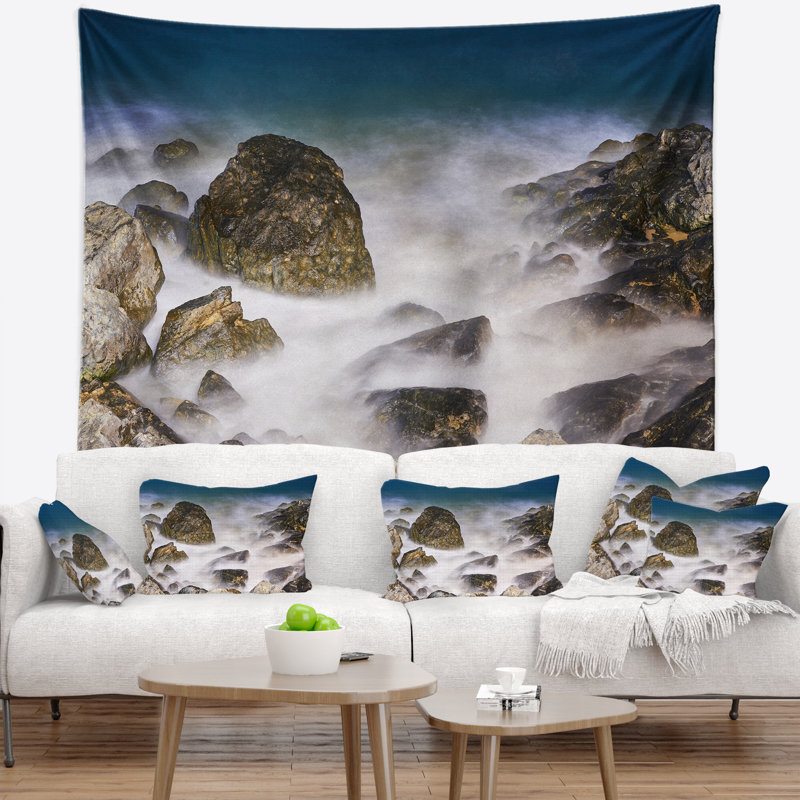 Tapisserie de Seasan Rocky Waves à Haeundae Coast Busan, H 78 po x l 92 po
