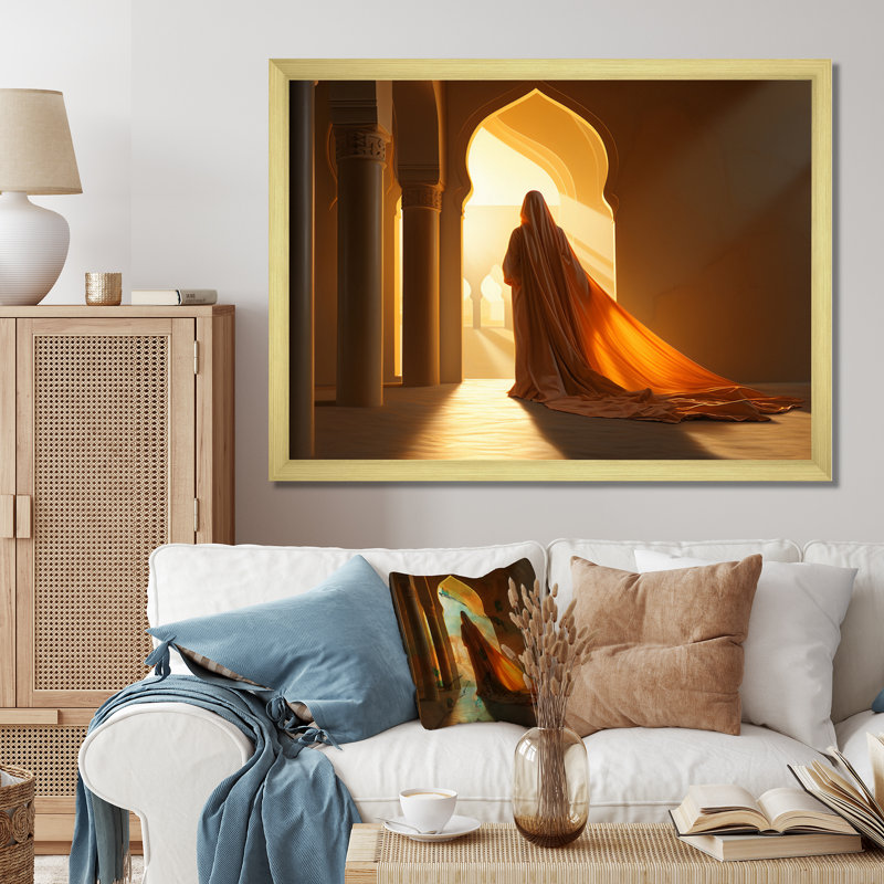 Art de l'Islam, la lumière I, H 34 po x l 44 po x P 1,5 po, Cadre doré à une seule photo