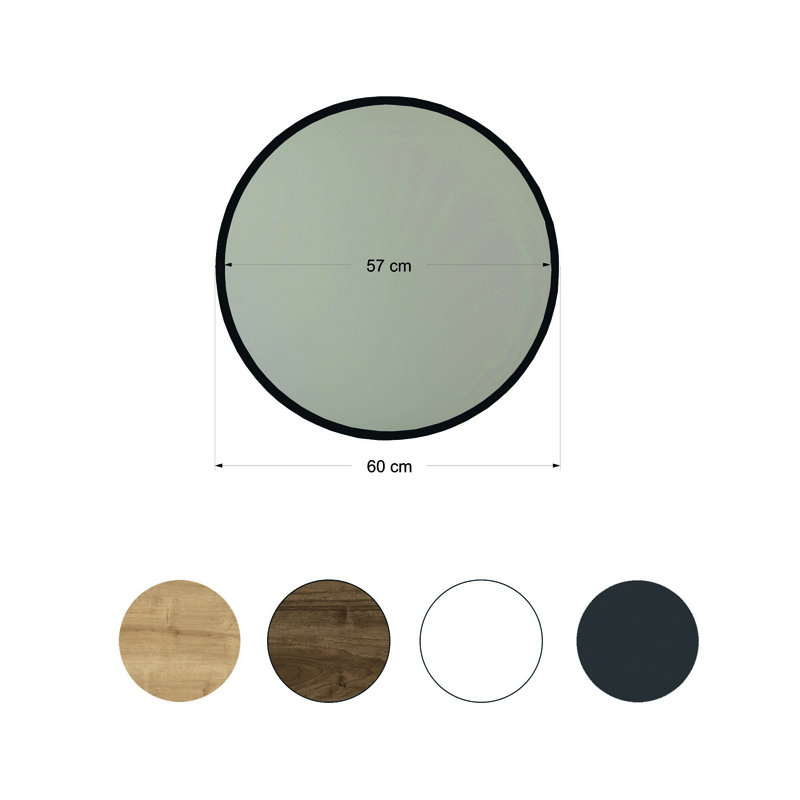 Modern Decorative Mirror, Black, 23.6 x 23.6 x 0.5 inches | 100% MDF Frame, Thickness: 0.7 inches | Stylish Wall Art for Home Decor, Perfect for Living Room, Bedroom, and Entryway - Elegant & Versatile Design