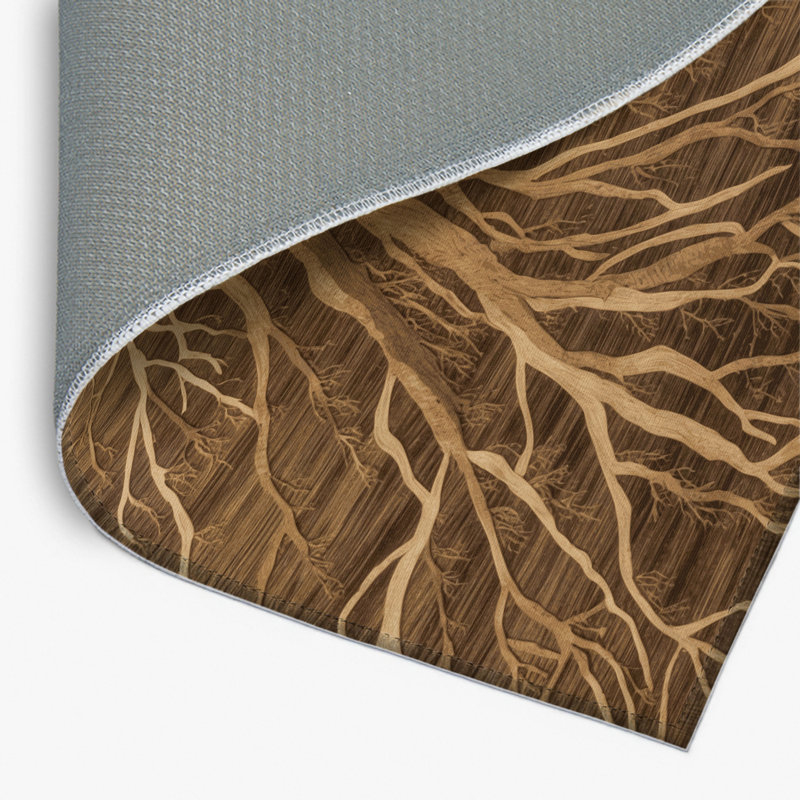 Tapis d'intérieur et d'extérieur brun Nature, Rectangulaire 2 pi x 3 pi