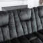 Fauteuil inclinable manuel 3 places avec porte-gobelets dissimulés dans les accoudoirs