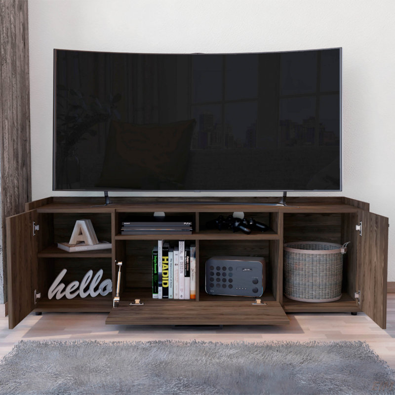 Meuble télé pour téléviseur Dext 55 po, une armoire, double porte (meuble télé)