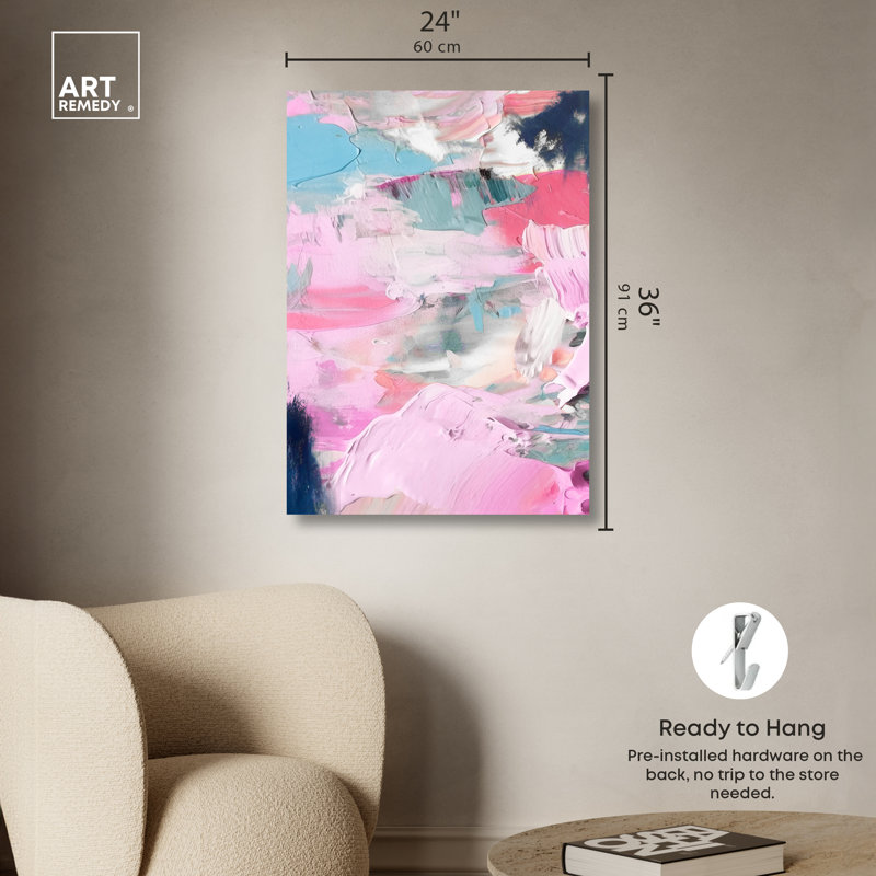 Colorful Abstract Gallery Wrapped Canvas Wall Art, 20" x 30"