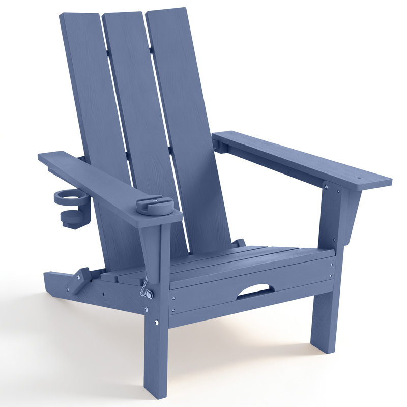 Chaise Adirondack pliante pour l'extérieur , Bleu
