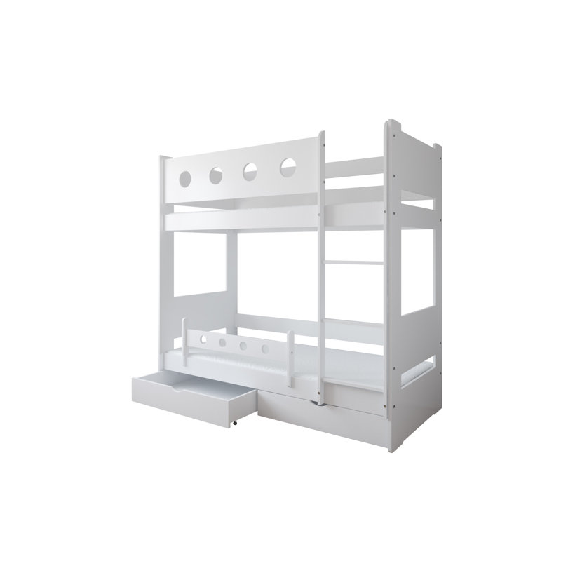 Lipinski Bunk Bed with Built-in Ladder Included, 80 x 180 cm, With Drawer