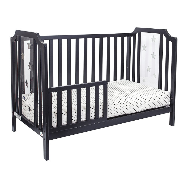 Lit de bébé convertible 3-en-1, Noir