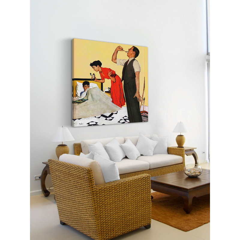 24" x 24" Midcentury Canvas Print with Sustainable Wood Frame