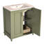 Meuble-lavabo 30 po avec lavabo en céramique, armoire de salle de bain autoportante avec tiroir caché et rangement, structure en bois massif