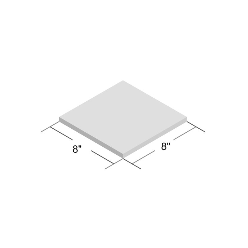 Casa 8" x 8" Cement Patterned Wall & Floor Tile, White/Black