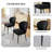 43.3" Round Extendable Dining Table Set For 4, Mid-century Modern Walnut Finish Mdf Kitchen Table With Cross Base & Upholstered Chairs, Space-saving Dining Room Furniture Set-1895374831