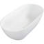 Baignoire de trempage autoportante en résine 59 po avec trop-plein de luxe en blanc mat 59 po certifiée Cupc - 24S03-59MW