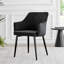 Calley Velvet Bucket Tub Chairs with Tapered Metal Legs and Vertical Stitching-63645333-63645334