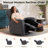 32" W Modern Upholstered Swivel Rocker Glider Nursery Recliner with Adjustable Headrest, Lumbar Support-342579045
