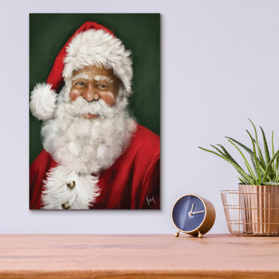 «Jolly Santa 2» par Ashley Bradley, art mural en verre acrylique