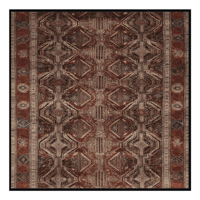 Tapis brun lavable à la machine