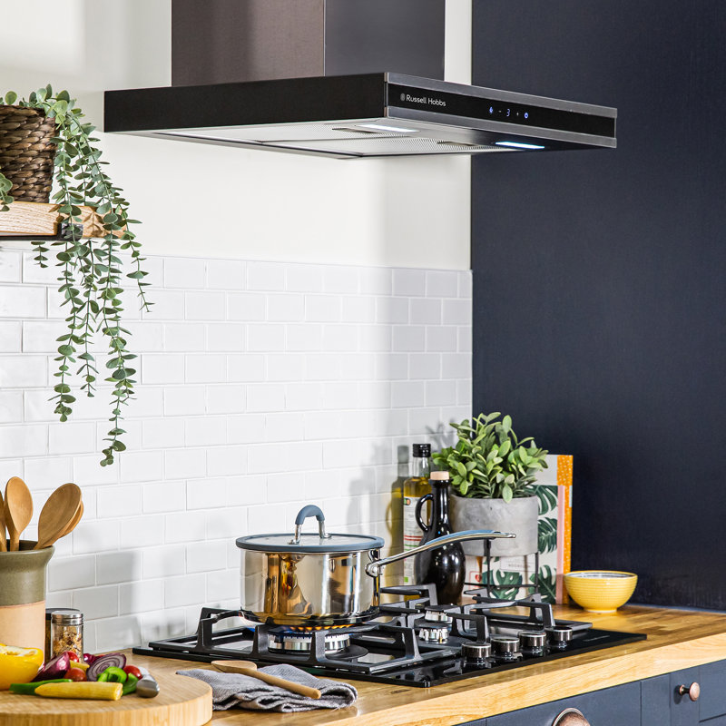 Russell Hobbs Rhgch603ds Midnight Collection 60cm T-shaped Chimney Cooker Hood