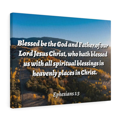 Spiritual Blessings Ephesians 1: 3 Christian Wall Art