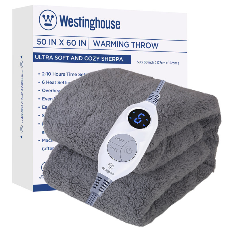 Jeté en sherpa Westinghouse, Gris foncé