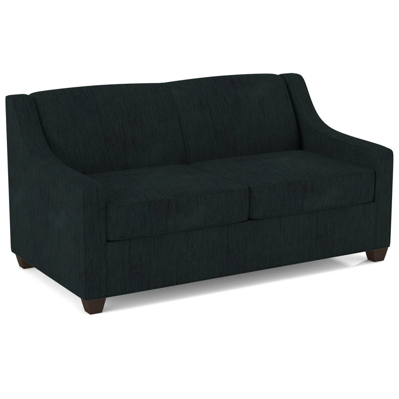 Phillips 68" Recessed Arm Sofa Bed with Reversible Cushions, Cardigan Coal, Empire Mahogany, Hybrid