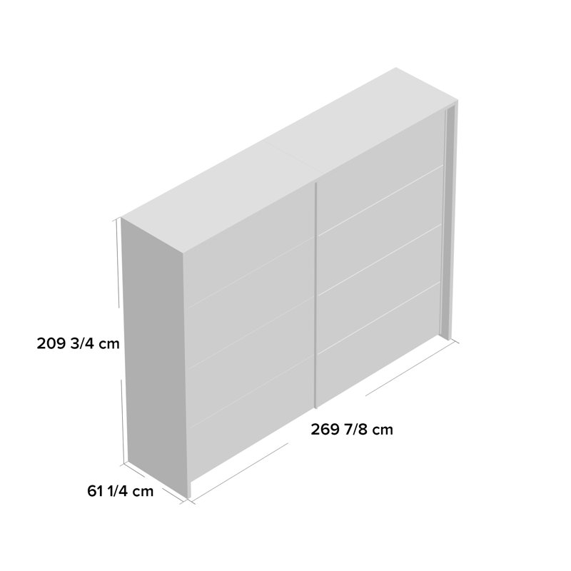 Ellesborough 2 Door Manufactured Wood Wardrobe