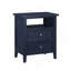 Table de chevet 2 tiroirs Weston Midnight Blue-65151249