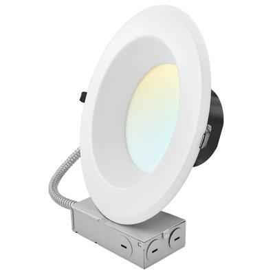 Luminaire encastré commercial à DEL J-Box 5CCT 10 watts 24/30 / 37W 0-10V à intensité variable LUXRITE CRI90 2800/3500/4500 Lumens 120-277V