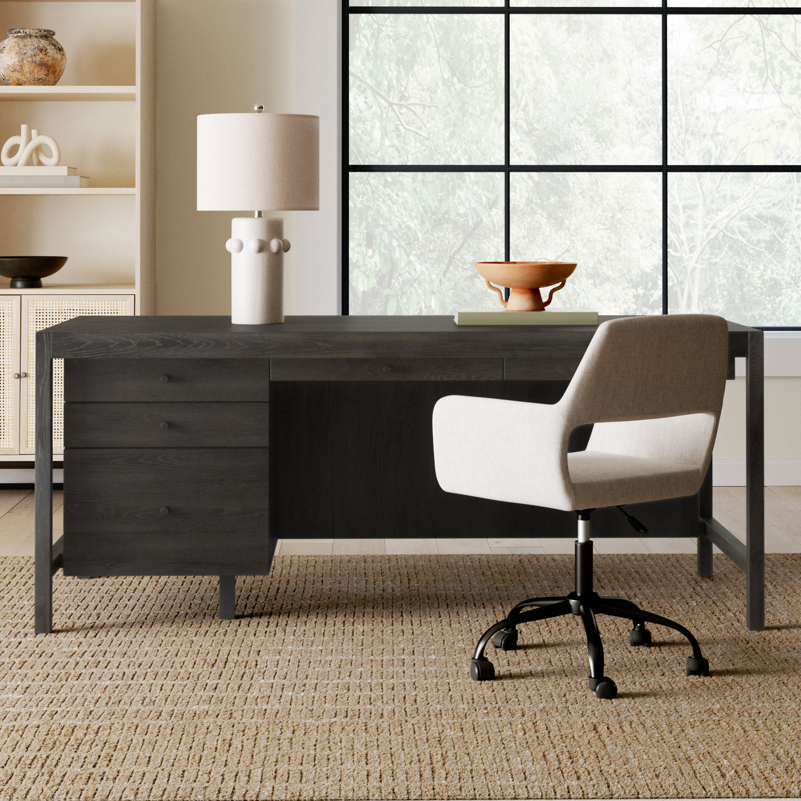 Hank Executive Desk, Black
