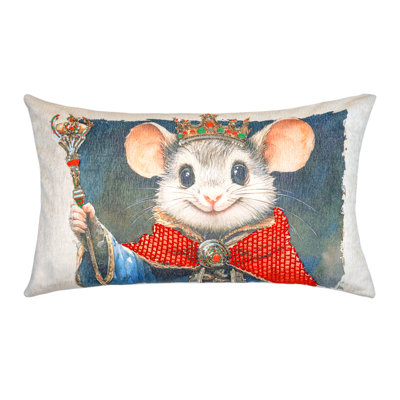 Vibhsa Mouse King Christmas Pillow 14x24