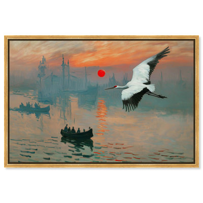 «Crane Sunset», toile par Pet Remedy