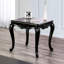 Table de bout à finition champagne, bois massif et placage, détails, pieds, l 26,5 po x P 28,5 po, H 24,5 po, table carrée à unité unique avec style, finition, design, assemblage requis