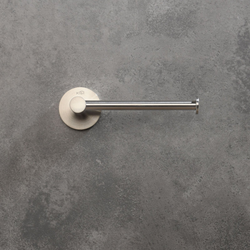 Circular Wall Mounted Toilet Paper Holder, Brush Nickel