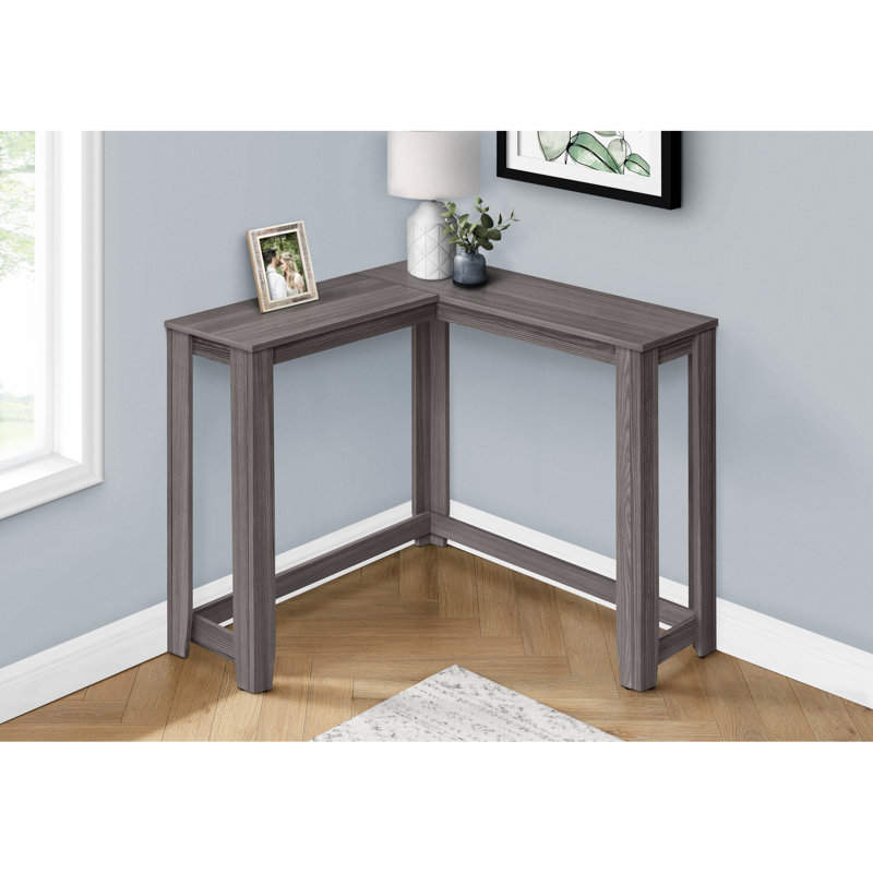 Console grise en stratifié pour appartements - Table d'appoint étroite avec entrée contemporaine de style moderne