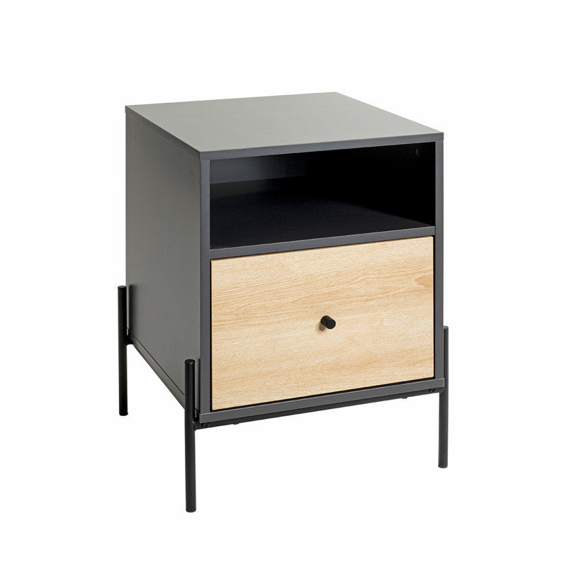 45cm W Metal Bedside Table