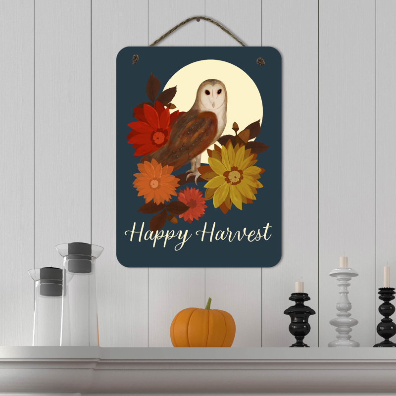 Planche à découper en bois avec ficelle 12 po x 16 po Happy Harvest